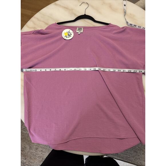 Ivy Jane Women’s Pink Balloon Sleeve Top Size M/L - Picture 5 of 5